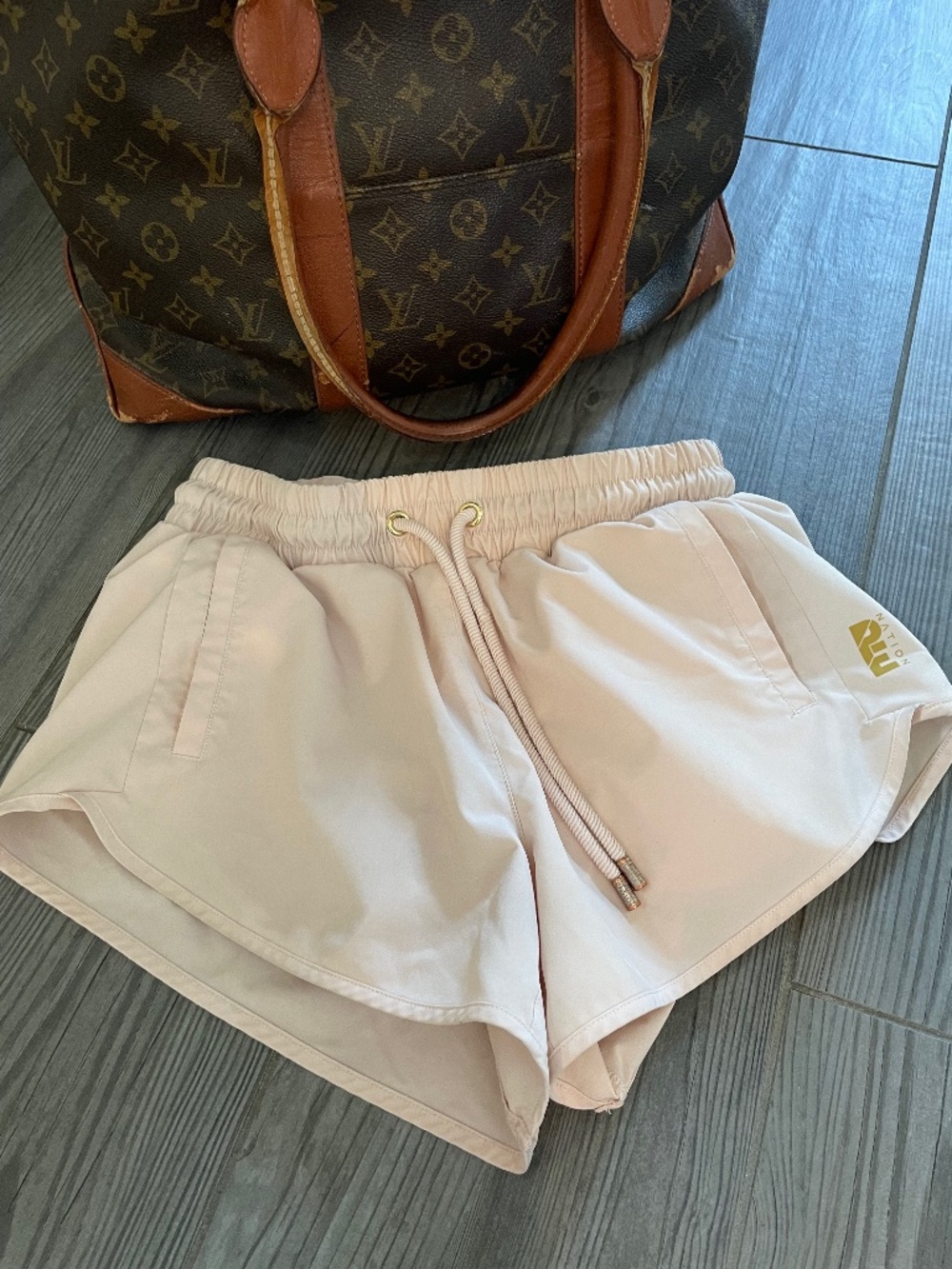 P.E. NATION FULL TIME SHORTS XS IN CANDY (VERY LIGHT PINK)!